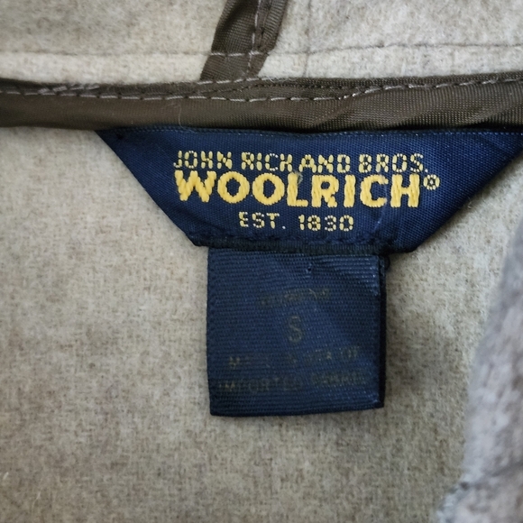 WOOLRICH Women's Full Zip Hooded Wool Blend Coat Tan Size Small Made in US - Picture 2 of 11